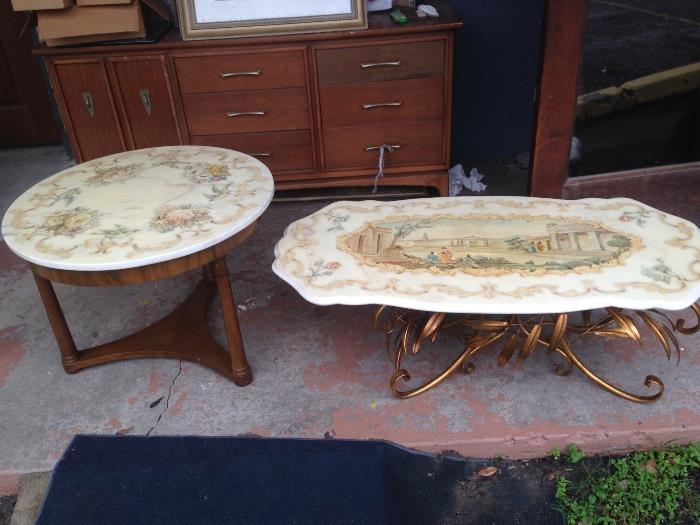 Italian Florence Martelli beautifully hand painted table