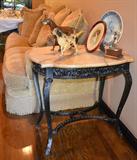 Marble top art Deco side table