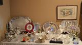 Silver Tea Set, Trays, Candle Holders, Flatware and more