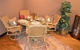 Bamboo Rattan dining table and chairs