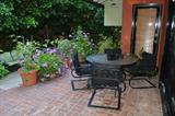 vintage Patio Furniture, Lots of Flowers with pots