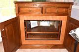 Console doors open with the upper part inside