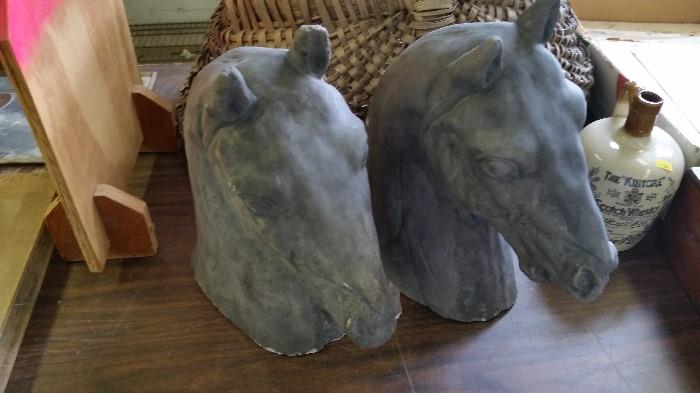 Cement Horse Head Busts