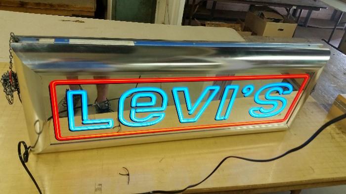 Double Sided Light Up Levi's Sign