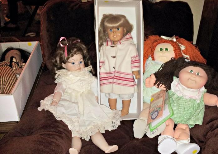 American Girl and Cabbage Patch dolls