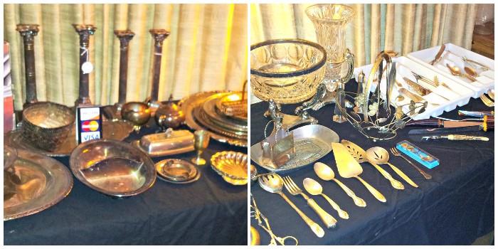 Plethora of silverplate items from flatware to serving pieces