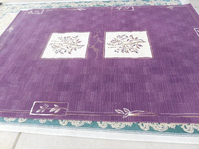 purple color wool rug 6 x 9 made in Saudi
