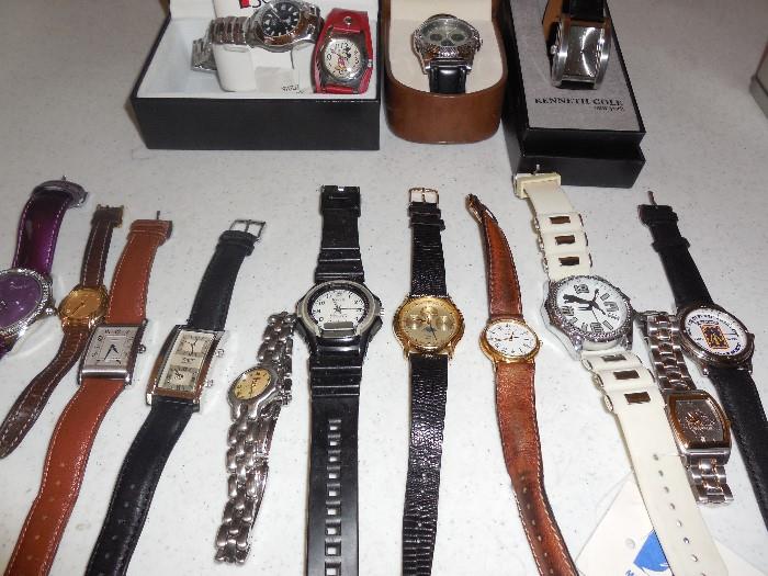 various brand name watches such as Kenneth Cole, Timex, Guess and more