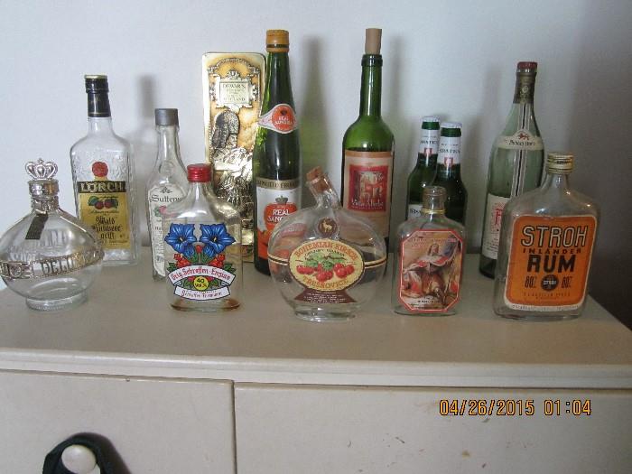 old empty bottles