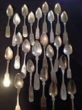 Coin Silver Teaspoon Collection
