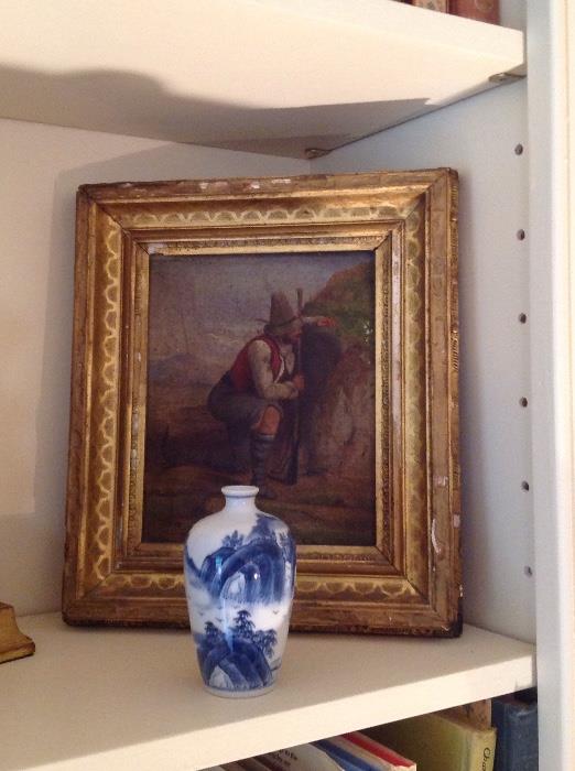 Lovely Continental Oil Painted in period frame