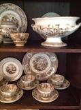 19th C. English Brown Transferware