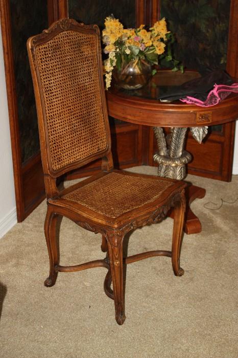 2 side chairs cane - french antique