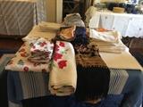 Vintage & new tablecloth & napkin sets, runners & placemats