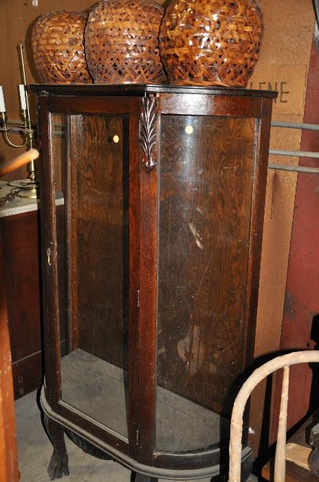antique china curio cabinet.