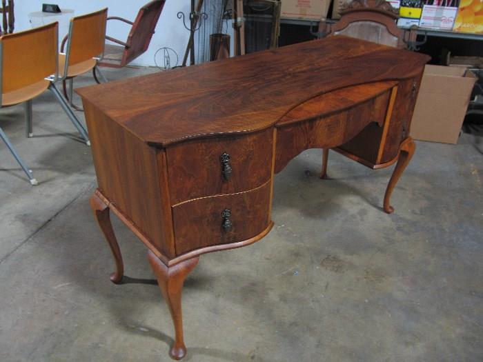 Satinwood desk/vanity