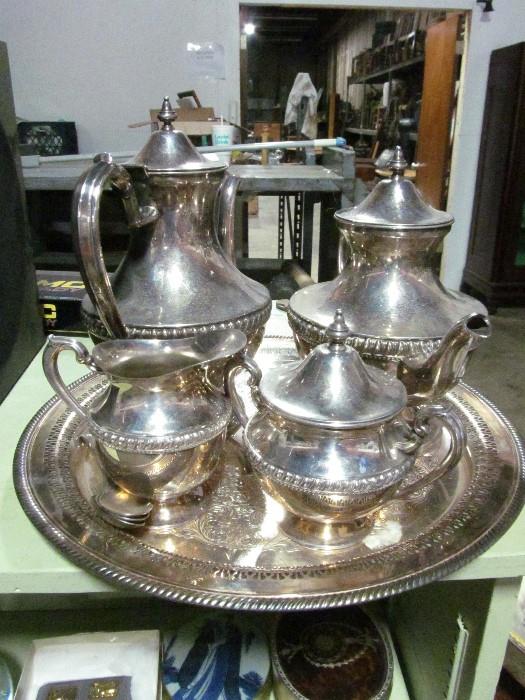 Antique English Silverplate tea set