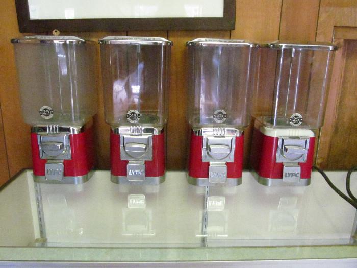 Store fixtures - candy dispensers.  all working