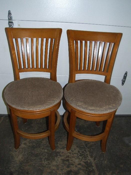 3 SWIVEL BAR CHAIRS