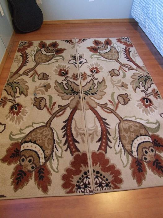2 MATCHING RUGS, SOLD SEPERATLEY OR TOGETHER.