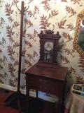 Nice antique clock, Hall tree