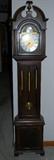 This clock runs perfectly and is 72" tall and 15" Wide in dark finish