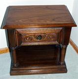 Matching night stand to dresser and chest above.