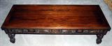 Solid wood coffee table matches above listed end table.