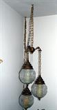 Hanging light fixture.