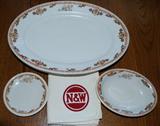 Norfolk and Western Plates and napkin from dining car.