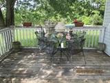 Vintage iron mest table/4 chairs