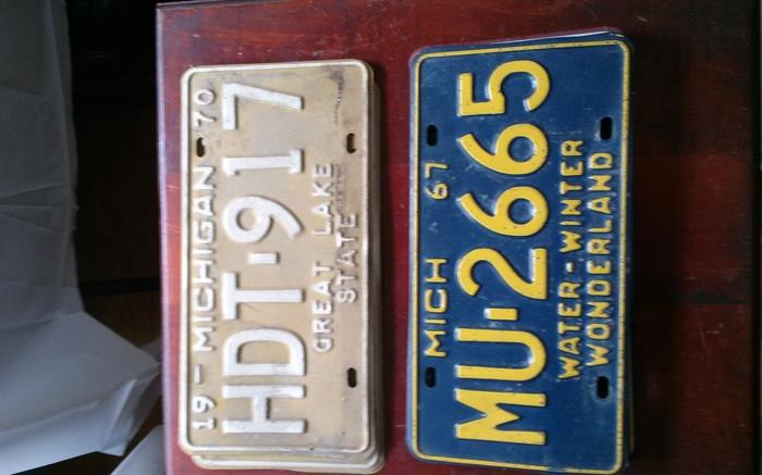vintage license plates