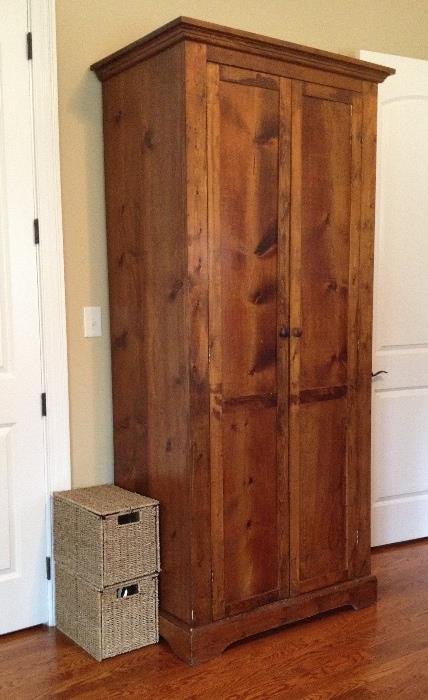 Hand crafted  one of a kind tall storage cabinet.