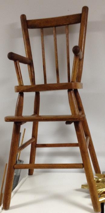 vintage wooded high chair