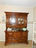 Pine China Hutch, Tea Pot Collection