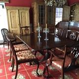 Baker Dining Room Table (48"x108") & Ten Maitland Smith Dining Room Chairs