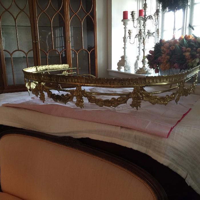 French Ormolu Bed Drapery Crown