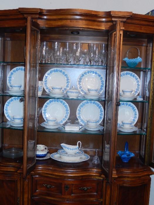 BEAUTIFUL SET DOULTON QUEENSWARE IN BLUE SERVICE FOR 8
