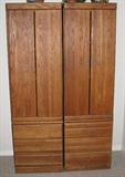 Pre-selling - Tall bookcase / cabinet (two available) with 2 doors and 2 drawers that measure 21.5” wide x 17” deep x 72.75” tall - $180 each