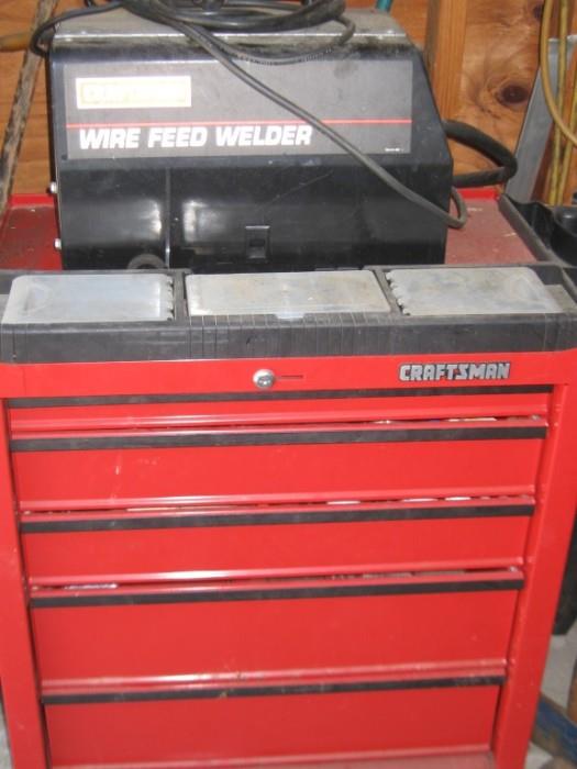 CRAFTSMAN TOOL CHEST & CRAFTSMAN WIRE FEED WELDER