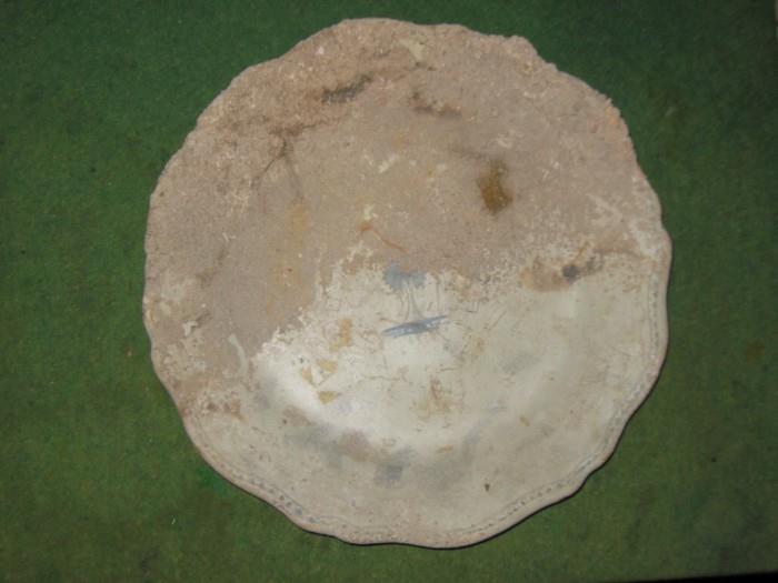 1700'S FRENCH ROUEN WARE DINNER PLATE from A 1779 SHIPWRECK in HAITI HARBOR