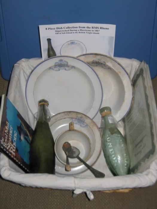 8 PCS. from THE RMS RHONE SHIPWRECK