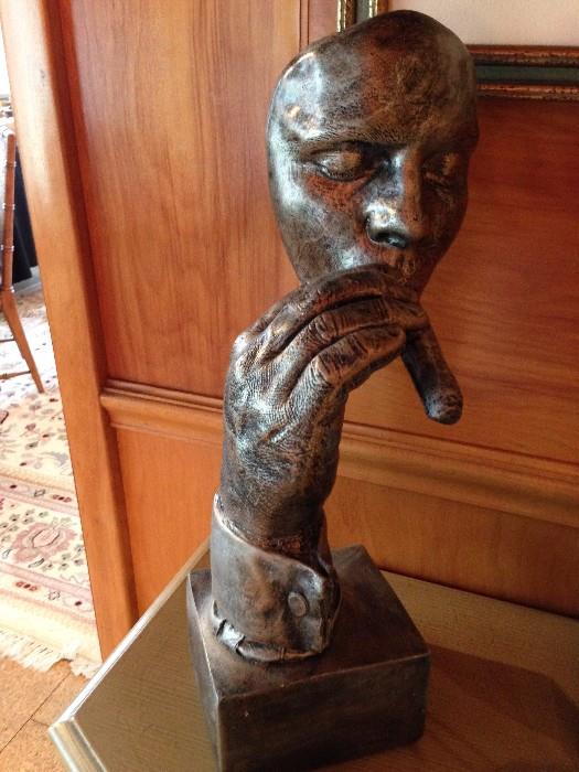 Sculpture of Man Smoking Cigar