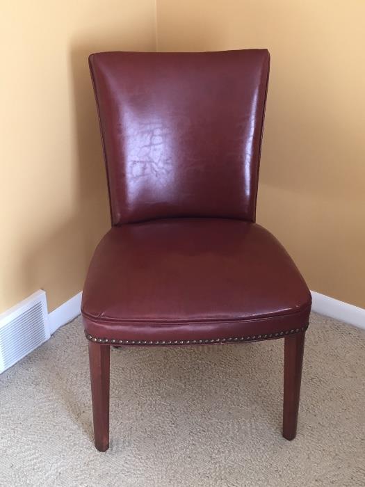 BURGUNDY/ RED LEATHER CHAIR