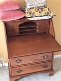 SOLID OAK SECRETARY DESK