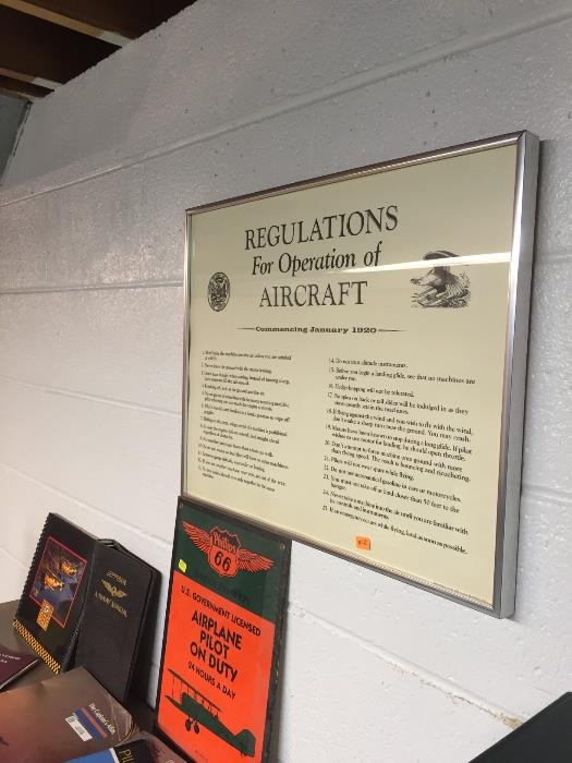 REGULATIONS FOR OPERATION OF AIRCRAFT FRAMED INSTRUCTION
