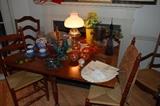 Solid cherry gate leg table with chairs