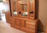 Matching dresser with mirrors