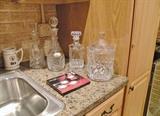 Crystal booze decanters