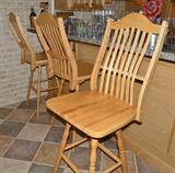 Fabulous Whitacre's solid oak bar stools.